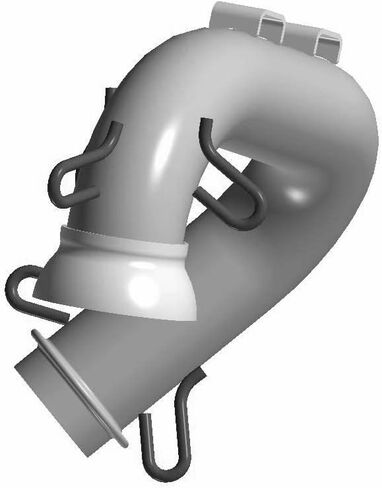 Polaris RZR Headpipe Weld، طلاء مسحوق عالي الحرارة باللون الأسود، قطعة OEM الأصلية 1261851-489، الكمية 1 in Saudi Arabia