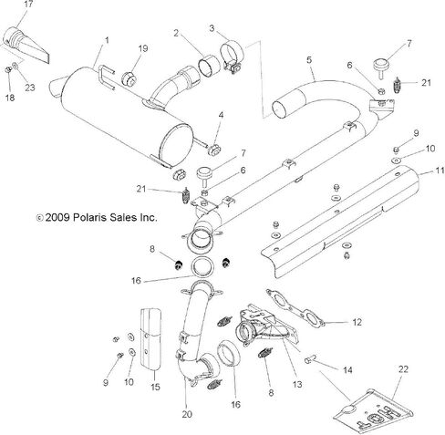 Polaris RZR Headpipe Weld، طلاء مسحوق عالي الحرارة باللون الأسود، قطعة OEM الأصلية 1261851-489، الكمية 1 in Saudi Arabia