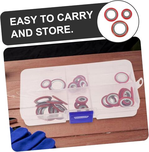 Sealing Washers for Air Conditioning Repair 30-Piece Kit of Car Gasket Heat Resistant Design in Saudi Arabia