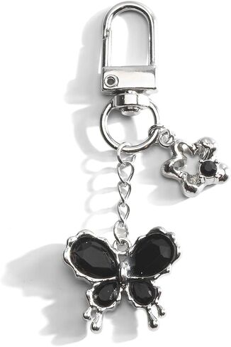 Butterfly Keychain,Y2K Crystal Keychain for Women Friends Birthday Christmas,Gothic Bag Charm for Keys Purse Handbag in Saudi Arabia