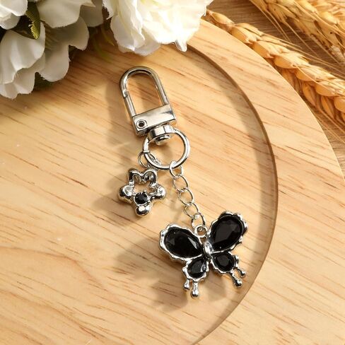 Butterfly Keychain,Y2K Crystal Keychain for Women Friends Birthday Christmas,Gothic Bag Charm for Keys Purse Handbag in Saudi Arabia