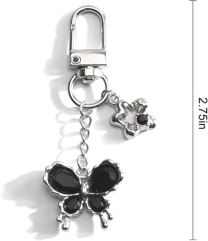 Butterfly Keychain,Y2K Crystal Keychain for Women Friends Birthday Christmas,Gothic Bag Charm for Keys Purse Handbag in Saudi Arabia
