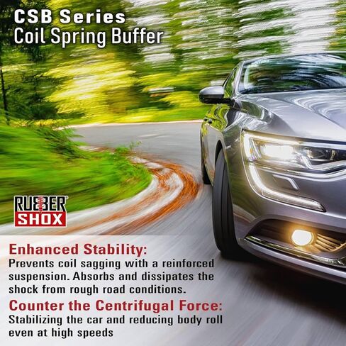 الولايات المتحدة. مجموعة مطاط شوكس DuraTPE الأمامية والخلفية للسيارة، وسادة زنبركية عازلة / مجموعة معززة الأداء لامتصاص الصدمات من النوع العالمي A-F لقطع غيار السيارات (CSB، B) 2.36 بوصة × 6.77 بوصة (TD) in Kuwait