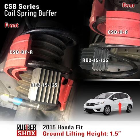 الولايات المتحدة. مجموعة مطاط شوكس DuraTPE الأمامية والخلفية للسيارة، وسادة زنبركية عازلة / مجموعة معززة الأداء لامتصاص الصدمات من النوع العالمي A-F لقطع غيار السيارات (CSB، B) 2.36 بوصة × 6.77 بوصة (TD) in Kuwait