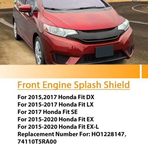 Front Under Engine Splash Shield Compatible with 2015-2020 H0nda Fit DX EX-L EX Fun Engine Under Cover Mudguard HO1228147 in Saudi Arabia