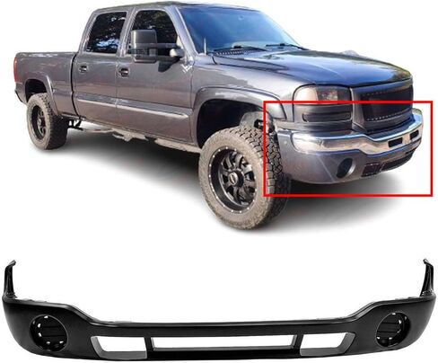FitParts متوافق مع غطاء المصد السفلي الأمامي 2003-2007 GMC 1500 2500 HD Sierra Denali Hybrid Extended SL SLE. جديدة ومعدة وجاهزة للطلاء. GM1000685 12335964 2004 2005 2006 in Saudi Arabia
