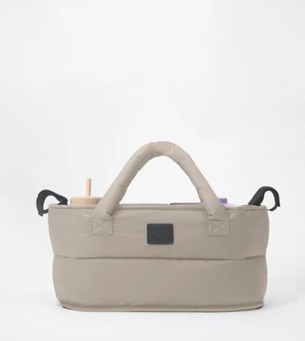 7 A.M. Universal Stroller Organizer Bag - Easy Grab Top Handles, Stroller Caddy with Cup Holder, 3 Open Compartments, Adjustable Stroller Straps & Zippered Wallet Pocket | (Black) in Kuwait