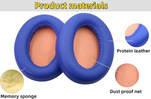 Replacement Ear Pads Compatible with Anker Soundcore Life Q10 Headphones, Protein Leather and Memory Foam, (Black + red) in Kuwait