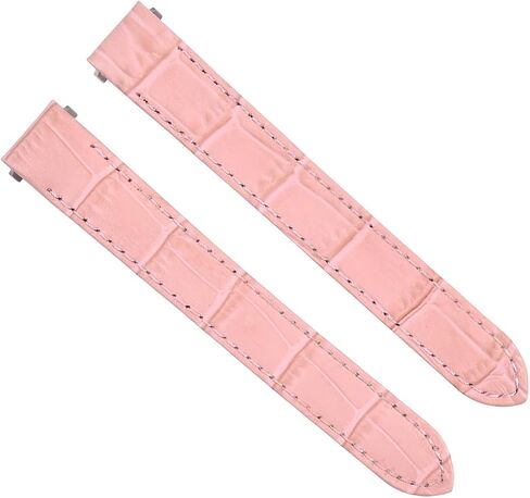 Ewatchparts 15MM LEATHER WATCHBAND STRAP COMPATIBLE WITH LADY CARTIER ROADSTER 2675 2723 QUICK REL PINK in Saudi Arabia