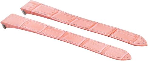 Ewatchparts 15MM LEATHER WATCHBAND STRAP COMPATIBLE WITH LADY CARTIER ROADSTER 2675 2723 QUICK REL PINK in Saudi Arabia