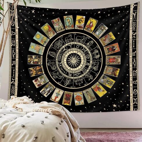 Tarot Tapestry - Wall Hanging Tarot Card Tapestry for Teen Girl's Bedroom Witch Constellation Theme in Saudi Arabia