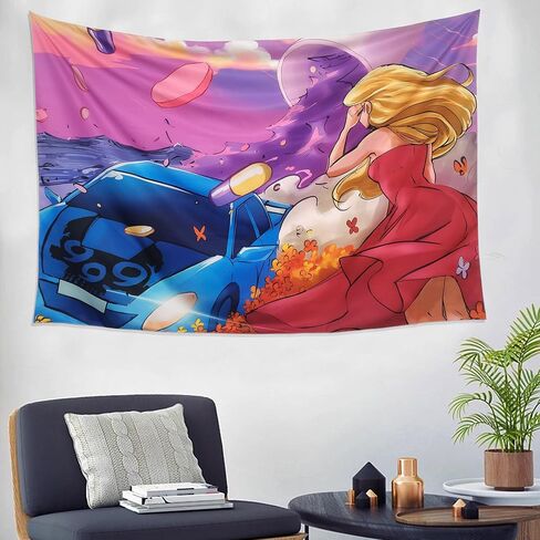 Lovgynnt Funny Tapestry Music juice Album Tapestry Rapper Wall Hanging Art Home Decor for Bedroom Living Room Apartment Dorm (60 x 40 In) in Saudi Arabia
