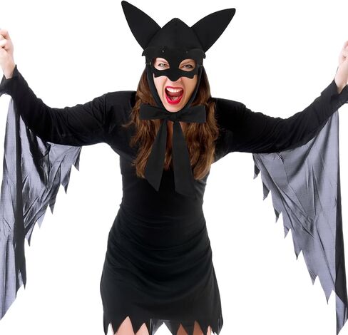 Halloween Bat Costume Accessories for Women Bat Ears Bonnet Black Eye Mask Collar for Adult Halloween Themed Cosplay Dress Costume Party in Saudi Arabia
