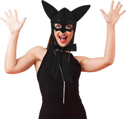 Halloween Bat Costume Accessories for Women Bat Ears Bonnet Black Eye Mask Collar for Adult Halloween Themed Cosplay Dress Costume Party in Saudi Arabia