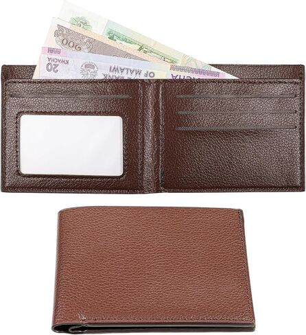 12 Pieces Wallet for Men, Bifold Wallets Bulk for DIY Engraving, PU Blanks Wallet for Men Father's Day, Thank You, Employees Christmas Gifts, With Money Clip, Card Holder(6 Black & 6 Light Brown) in Saudi Arabia