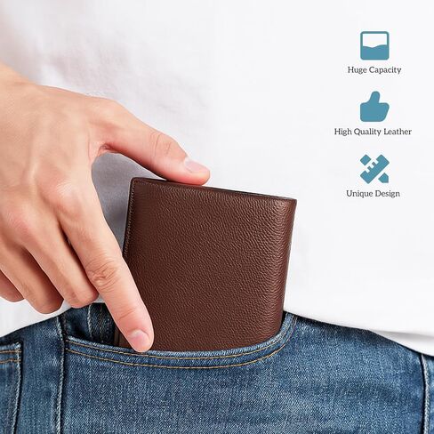 12 Pieces Wallet for Men, Bifold Wallets Bulk for DIY Engraving, PU Blanks Wallet for Men Father's Day, Thank You, Employees Christmas Gifts, With Money Clip, Card Holder(6 Black & 6 Light Brown) in Saudi Arabia