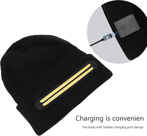 GRACETOP LED Beanie with Light – 230° Wide Beam USB Rechargeable Headlamp Beanie, Warm Winter Knitted Cap for Men & Women, Outdoor Gear & Gifts (Red) in Saudi Arabia