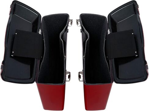TCT-MOTORPARTS حقيبة سرج ممتدة باللون الأسود غير مطلي مقاس 5 بوصات تناسب Harley Touring Road King Street Electra Glide 1993-2013 Softail Heritage 84-17 in Saudi Arabia