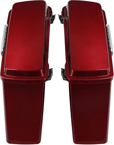 TCT-MOTORPARTS حقيبة سرج ممتدة باللون الأسود غير مطلي مقاس 5 بوصات تناسب Harley Touring Road King Street Electra Glide 1993-2013 Softail Heritage 84-17 in Saudi Arabia