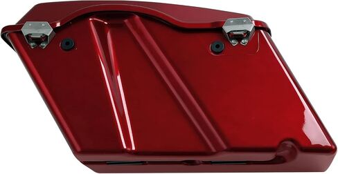 TCT-MOTORPARTS حقيبة سرج ممتدة باللون الأسود غير مطلي مقاس 5 بوصات تناسب Harley Touring Road King Street Electra Glide 1993-2013 Softail Heritage 84-17 in Saudi Arabia