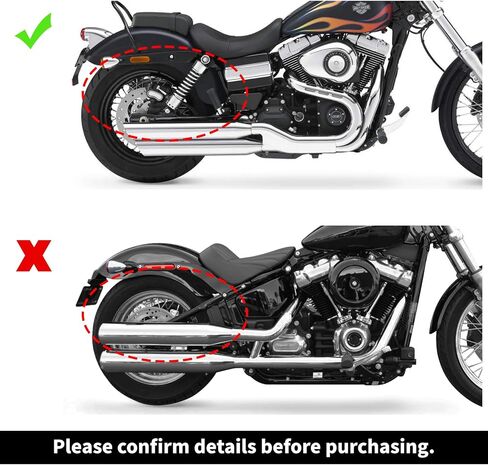 TCT-MOTORPARTS حقيبة سرج ممتدة باللون الأسود غير مطلي مقاس 5 بوصات تناسب Harley Touring Road King Street Electra Glide 1993-2013 Softail Heritage 84-17 in Saudi Arabia