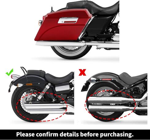 TCT-MOTORPARTS حقيبة سرج ممتدة باللون الأسود غير مطلي مقاس 5 بوصات تناسب Harley Touring Road King Street Electra Glide 1993-2013 Softail Heritage 84-17 in Saudi Arabia