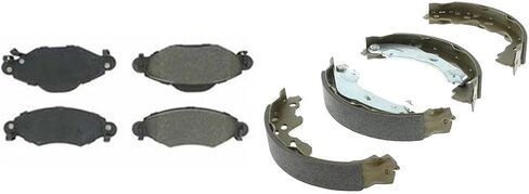 2x Disc Brake Pads Front Rear Discs Brake Pads Kit Drum Brake Shoe For Toyota Yaris 2004 For Toyota Yaris 2005 in Saudi Arabia