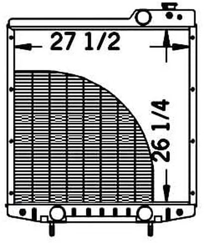 قطع غيار عامة لجرار السيارات Moto Truck OEM لـ 219728 Fits Case/IH Tractor Radiator - 26 1/4 x 27 3/4 x 3 1/4 OEM: A190663 Mod-JZ985-731، أسود in Saudi Arabia