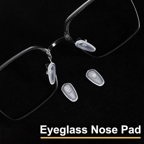 HARFINGTON 10 Pairs Eyeglass Nose Pads 5mm Thickness Silicone Anti-Slip Glasses Nose Grips Air Bag Slip-on Glasses Nose Pads for Plastic Frames Glasses Sunglasses, Clear in Saudi Arabia