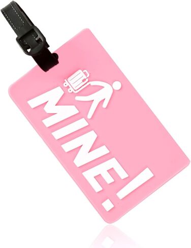 Funny Luggage Tags Colorful Travel Luggage Tags Cute Baggage Bag Tags Suitcase Travel Baggage Bag (Pink) in Kuwait