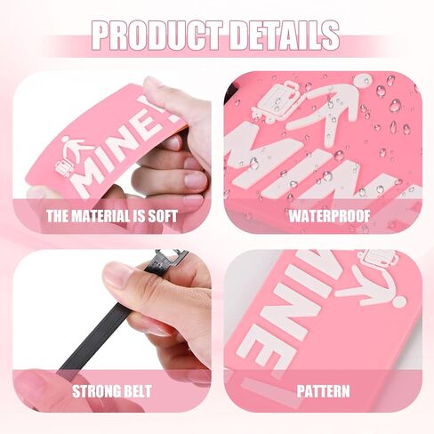 Funny Luggage Tags Colorful Travel Luggage Tags Cute Baggage Bag Tags Suitcase Travel Baggage Bag (Pink) in Kuwait