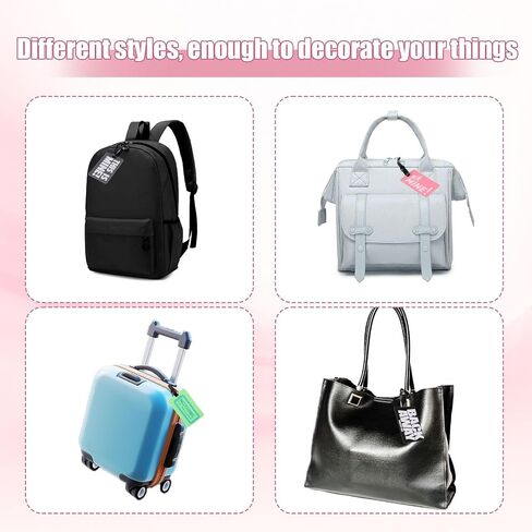 Funny Luggage Tags Colorful Travel Luggage Tags Cute Baggage Bag Tags Suitcase Travel Baggage Bag (Pink) in Kuwait