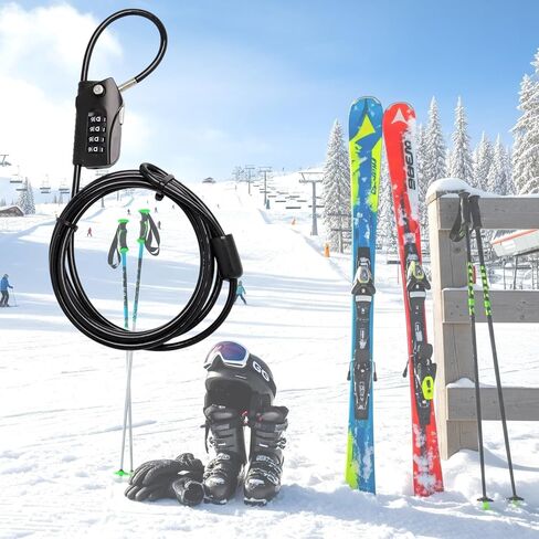 Bosvision قفل مركب مكون من 4 أرقام مع كابل فولاذي للأمان، 6'7 بوصة (200 سم) in Kuwait