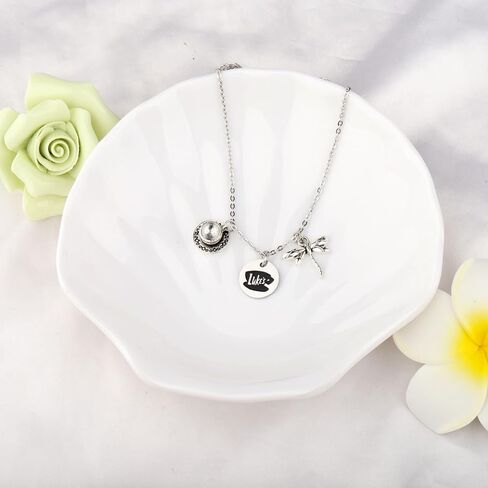 MAOFAED Tv Show Inspired Necklace, Coffee Shop Gift Star Hollow Gift Where You Lead I Will Follow Dragonfly INN Gift (ggirl Necklace) in Saudi Arabia