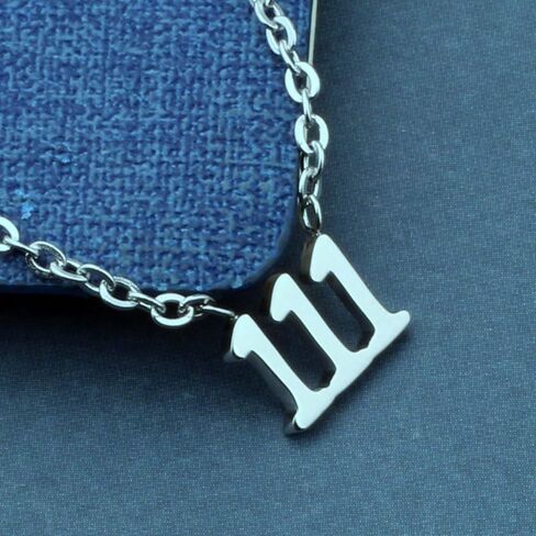 111 Angel Number Necklace Make A Wish Jewlery Numerology Jewelry in Kuwait