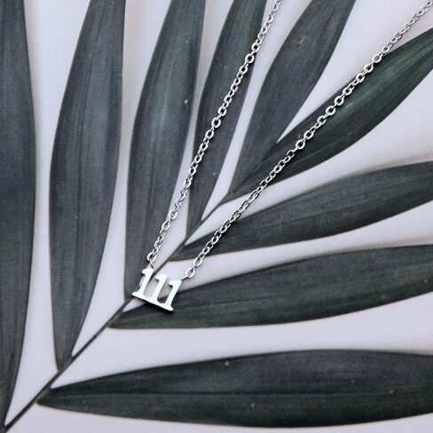 111 Angel Number Necklace Make A Wish Jewlery Numerology Jewelry in Kuwait