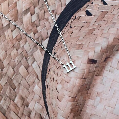 111 Angel Number Necklace Make A Wish Jewlery Numerology Jewelry in Kuwait