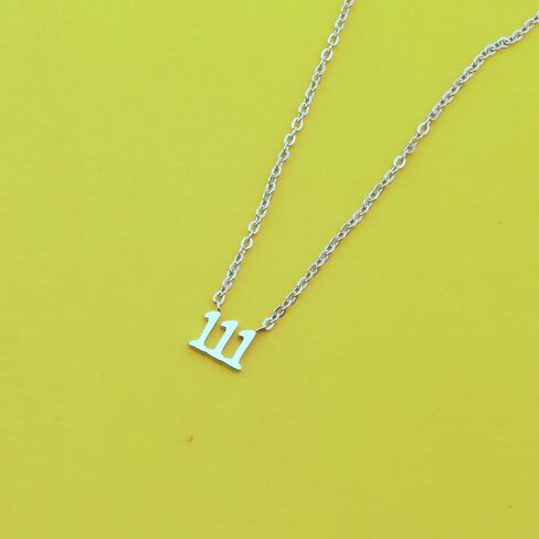 111 Angel Number Necklace Make A Wish Jewlery Numerology Jewelry in Kuwait