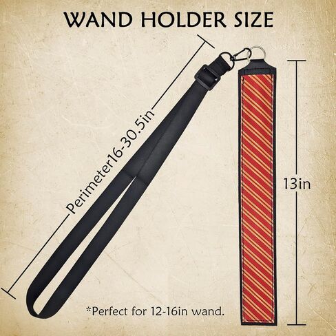 Wizard Magic Wand Holder Holster Hanging Wand Organizer 4 Magic Color Halloween Costume Accessory Decoration Red for Adult in Kuwait