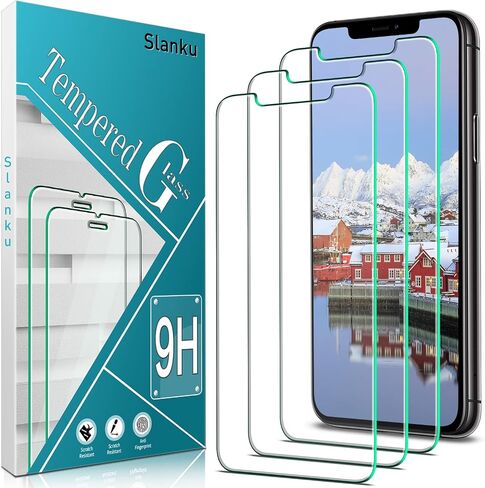 Slanku [3 Pack] Privacy Screen Protector for iPhone 11 Pro Max, XS Max Tempered Glass Film, Anti-Spy, Full Coverage, Case Friendly in Saudi Arabia