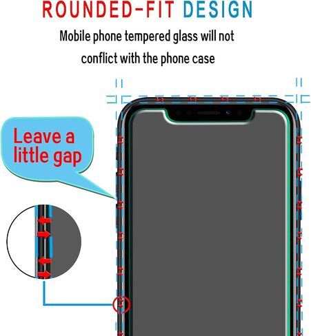 Slanku [3 Pack] Privacy Screen Protector for iPhone 11 Pro Max, XS Max Tempered Glass Film, Anti-Spy, Full Coverage, Case Friendly in Saudi Arabia