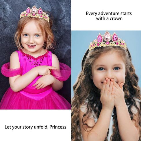 Rapunzel Crown Girls Women Princess Crown Tiara for Little Girls Kids Princess Birthday Accessories Halloween in Kuwait