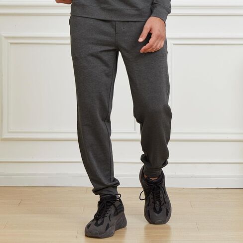 netdraw Men's Bamboo Viscose Cotton Jogger Sweatpants, Casual Lounge Tapered Cuffed Pants with Pockets in Saudi Arabia