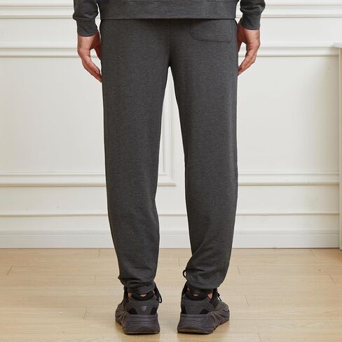 netdraw Men's Bamboo Viscose Cotton Jogger Sweatpants, Casual Lounge Tapered Cuffed Pants with Pockets in Saudi Arabia