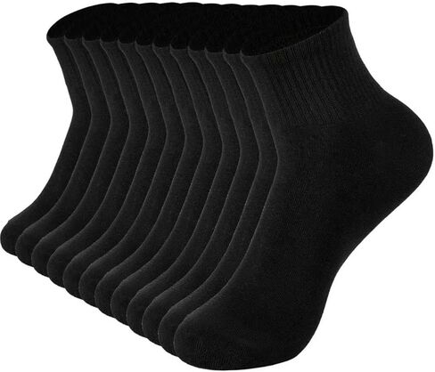 Ndoobiy 6 Pairs White Ankle Socks Womens Socks Cotton Soft Breathable Athletic Socks in Saudi Arabia