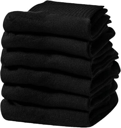 Ndoobiy 6 Pairs White Ankle Socks Womens Socks Cotton Soft Breathable Athletic Socks in Saudi Arabia