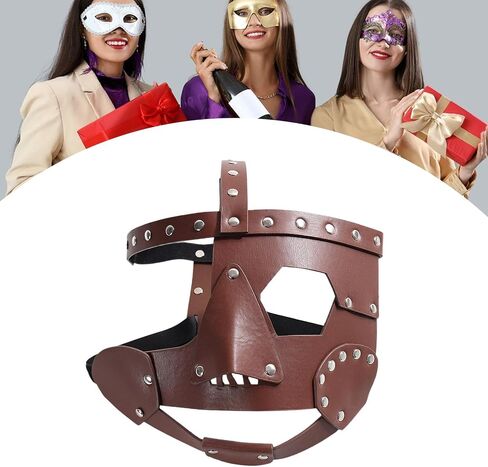 قناع الهالوين، قناع تنكري، إكسسوار زي، قناع وجه قابل للتعديل، حزام رأس قابل للتعديل للحفلات لصالح لعب الأدوار للبالغين في الهالوين in Kuwait