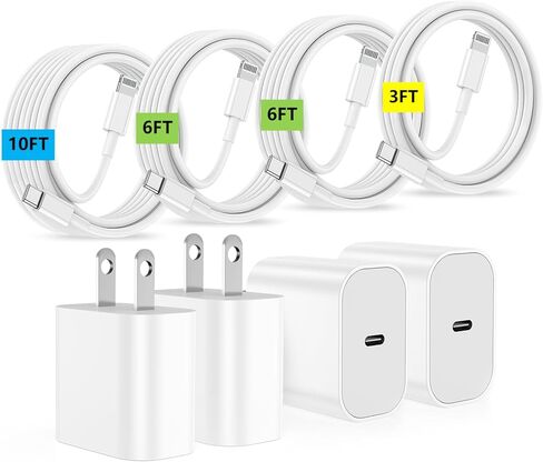 iPhone 15 Charger Fast Charging, iPad Pro charger, Apple USB C to USB C Cable 6ft/6ft/10ft with 20w Wall charger,Type C Cord for iPhone 15/15 Pro/15 Pro Max,iPad Pro,iPad Air 5/4/Mini,iPad 10,Andriod in Kuwait