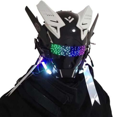 Punk Mask Cosplay, Futuristic Costume Role Play Mask for Men, Halloween Cosplay Party Props Festival Accessories in Kuwait