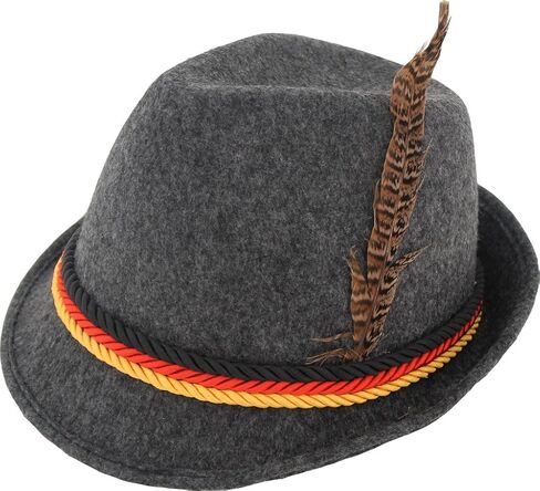 German Alpine Bavarian Oktoberfest Costume Hat with Feather in Saudi Arabia